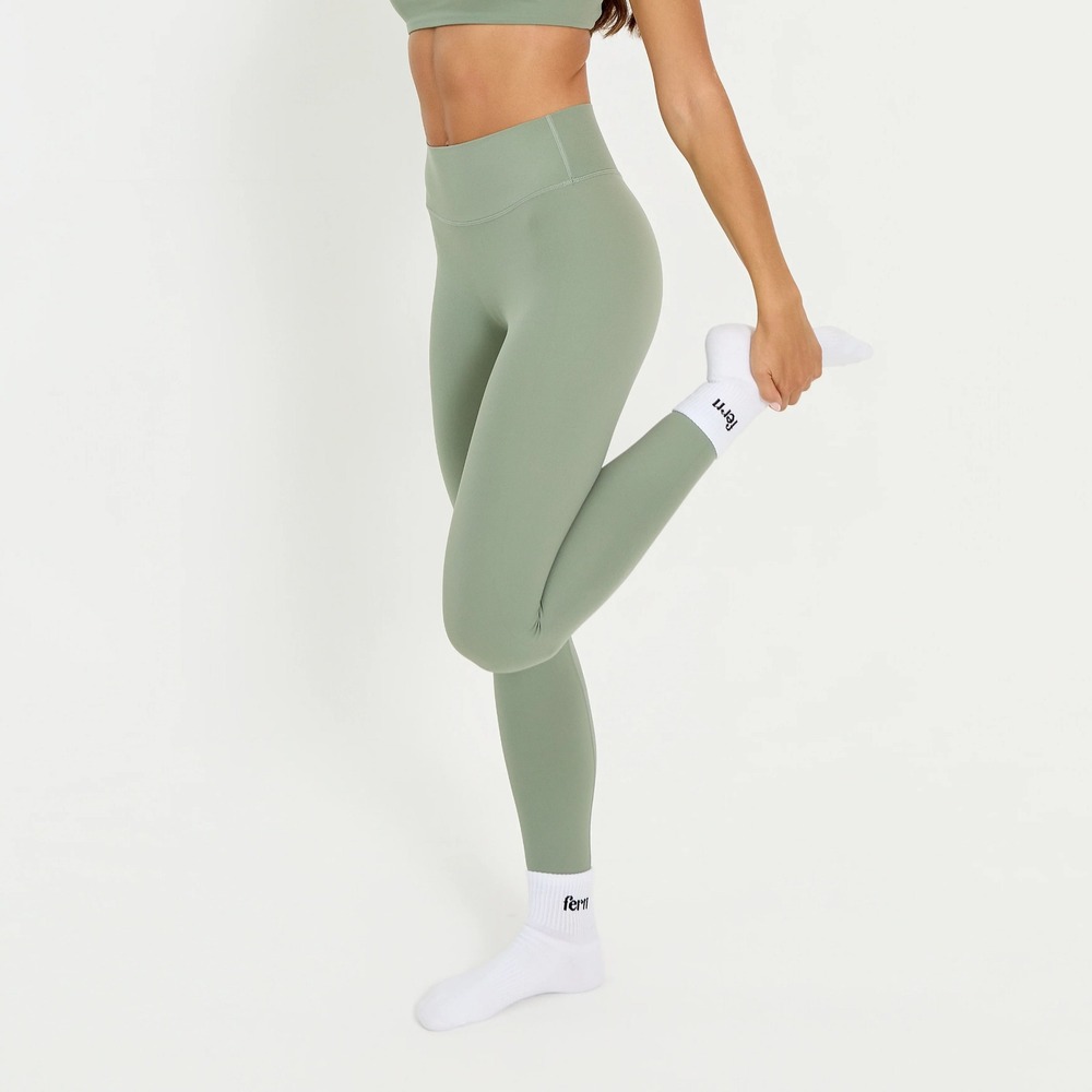 Fern Fitness Core High Waisted Leggings Matcha Green Small Yoga Gym Athletic